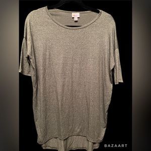 LuLaRoe Irma Heathered Forest Green Tunic Top  Sz XXS